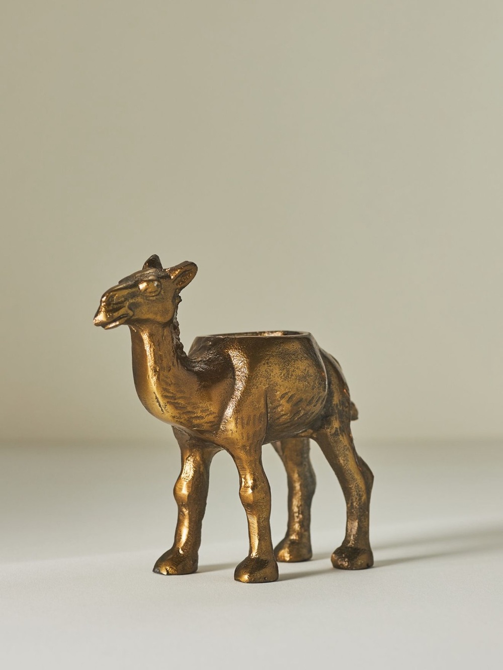 Anthropologie Bronze Camel Planter Aluminum Succulent Planter